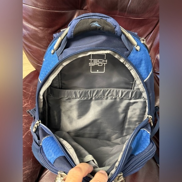 High Sierra Elite Backpack Airflow Cooled Back Suspension Strap Navy Blue - Picture 4 of 10